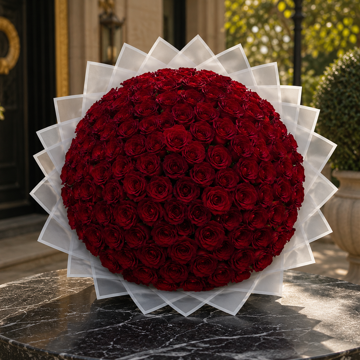 Luxury Red Rose Bouquet – 100 Roses